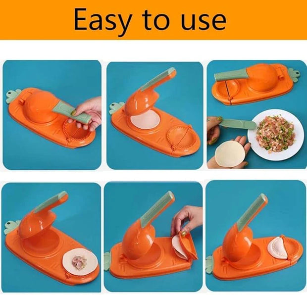 2 In 1 Dumpling Maker,Kitchen Dumpling Making Tool Baking Pastry Manual Artifact For Pressing Dumpling Skin Wrapper Mould Dough Press Maker