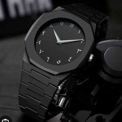 Premium Black Arabic Aura Watch