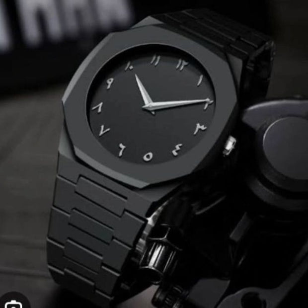 Premium Black Arabic Aura Watch