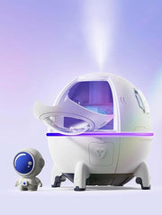 Space Capsule Air Humidifier 220ML with LED light, USB Ultrasonic Cool Mist Humidifier, Nursery Portable, Raindrop Car, Astronaut Antigravity, Cute Humidifier for Bedroom, Cool Mini Diffuser