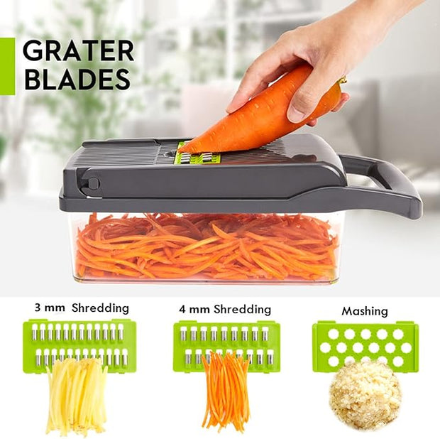 Vegetable Chopper 12 in 1 Professional Vegetable Slicer for Kitchen Vegetable Cutter