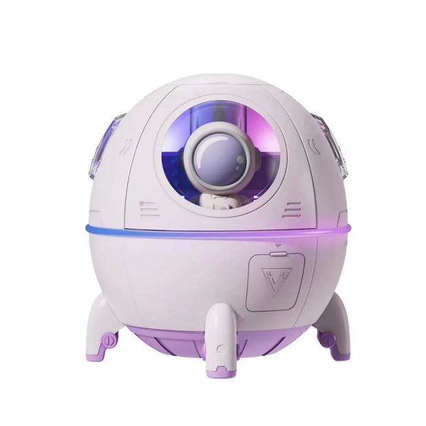 Space Capsule Air Humidifier 220ML with LED light, USB Ultrasonic Cool Mist Humidifier, Nursery Portable, Raindrop Car, Astronaut Antigravity, Cute Humidifier for Bedroom, Cool Mini Diffuser